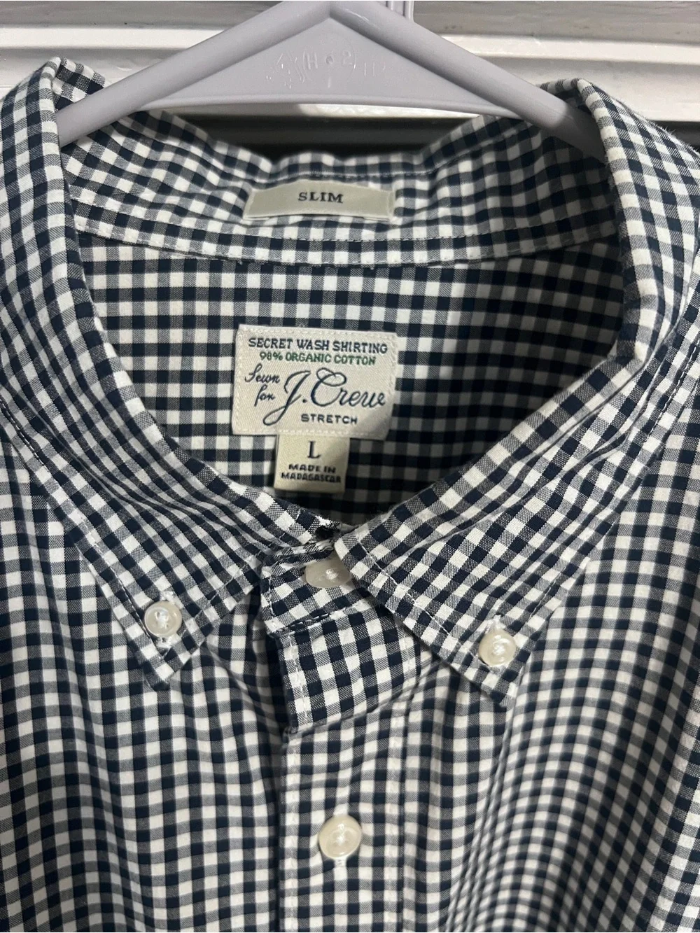 J. Crew crisp gingham